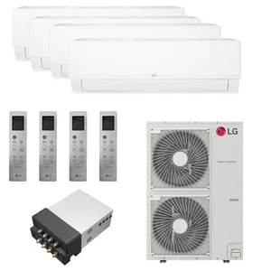 LG Ductless Mini Split Heat Pump System - 4-Zone - 48k BTU Outdoor - 7k + 7k ... - Picture 1 of 7