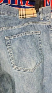 Burberry Brit Swaine Jeans Mens 36x27 Straight Vintage Slim @37 Button - Picture 1 of 9