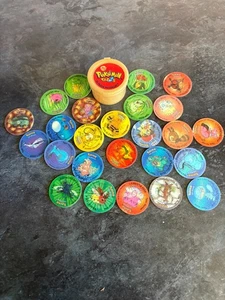 Pokemon Tazo Complete Set of 1-25 Walkers Lenticular Plus Holder (25 tazos) - Picture 1 of 2