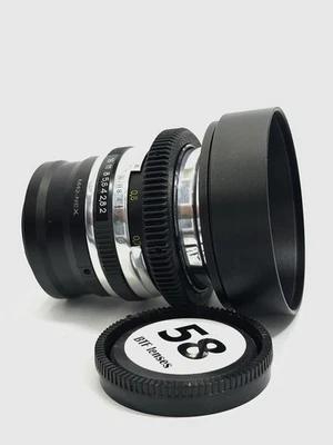 Sony E Helios 44M 58mm f/2  Silver  Cine Mod Swirly Bokeh Cinema Lens E Mount - Image 1 of 4