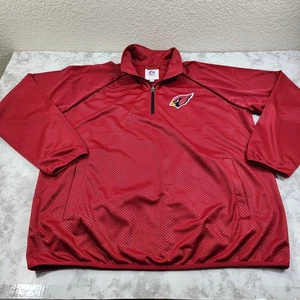 Arizona Cardinals Jacket Mens XXL 1/4 Zip Red NFL Pullover - Picture 1 of 8