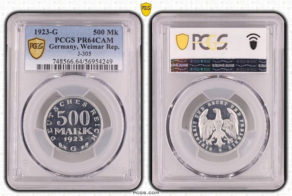 Weimar Rep. 500 Mark 1923-G J-305 PR64CAM Polished Plate 130071 - Image 1 of 1