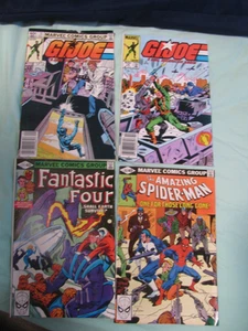 Marvel GIJoe Spiderman Fantastic Four 4er Set Comics (1980 & 1983) - Bild 1 von 5