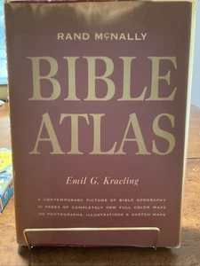 Vintage Rand McNally Bible Atlas by Emil G. Kraeling 1962 Hardcover (VERY GOOD) - Picture 1 of 3
