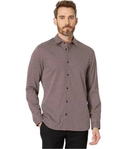 Ted Baker Mens Laceby Button Up Shirt, Red, Medium - Picture 1 of 2