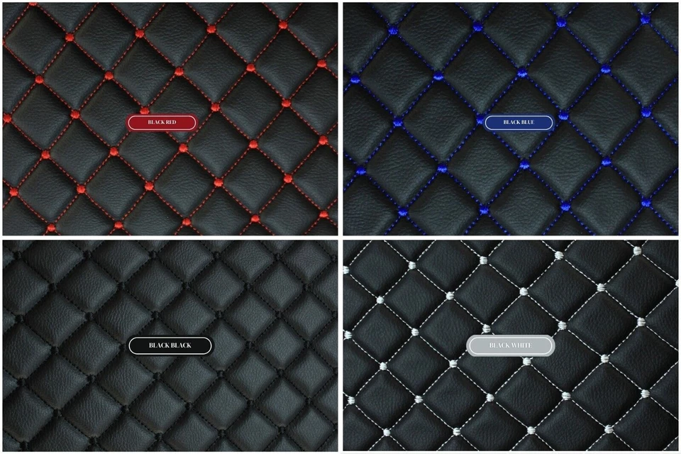 BERRYKA Tissu d'ameublement de voiture en simili cuir grainé vinyle matelassé à...