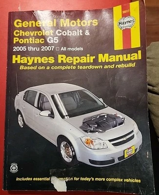 Chevrolet Cobalt y Pontiac G5 Haynes 2005-2007 General Motors manual de reparación Foto 1 de 2