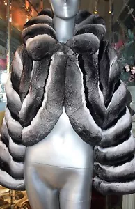 GORGEOUS CHINCHILLA FUR JACKET Stunning Design Exceptional Quality RARE ON SALE - Picture 1 of 10