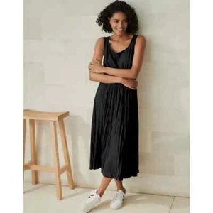 The White Company Plissee Jersey Kleid schwarz UK 14 UVP 109£ - Bild 1 von 6