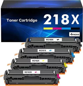 Compatible HP 218X Toner Cartridge with Chip 4PK for Pro MFP 3301/3201 Series - Picture 1 of 3