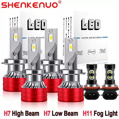 For BMW 525i 530i 540i 2001-2003 6X LED Headlight High Low Beam Fog Light Bulbs - Image 1 of 4