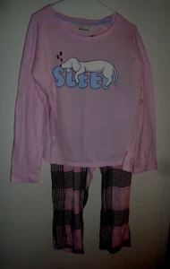 "Peter Alexander" Pink Patterned 2 PC Pyjama Set, Size M. - Picture 1 of 3