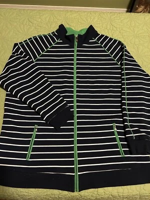 Allison Daley Women's Plus-2X Zip/pockets, Jacket Black/Green - Image 1 of 4