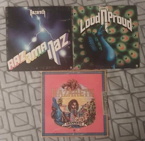 3 Nazareth Vinyl Albums. Razamanaz - Loud 'n' Proud - Rampant - Used Not Tested. - Picture 1 of 20