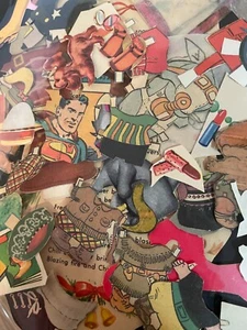 VINTAGE PAPER SALVAGE SCRAP LOT CLIPPINGS FOR SCRAPBOOKING ETC - Picture 1 of 5