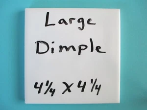 VINTAGE WHITE LG DIMPLE WAVEY SEMI GLOSS CERAMIC WALL TILE SQUARE 4-1/4" X 4-1/4 - Picture 1 of 5