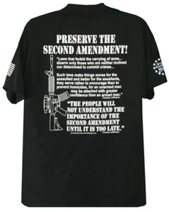 Preserve The Second Amendment T-Shirt Thomas Jefferson Right To Bear Arms Gun - Picture 1 of 19