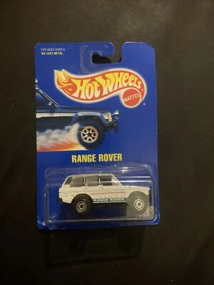 Hot Wheels RANGE ROVER - Blue Card #103 - White, CT Construction Wheels - Image 1 of 4
