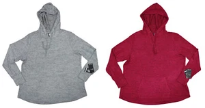 Ideology Plus Size Lightweight Kangaroo Pocket Pullover Women's Hoodie NWT - Picture 1 of 5