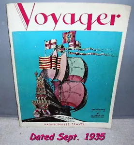 Revista de viaje Voyager original 1935, septiembre de 1935 - Imagen 1 de 11
