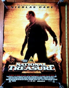 ORIGINAL 2004 NATIONAL TREASURE DS MOVIE POSTER 18X26 NICOLAS CAGE FILM PROMO - Picture 1 of 3