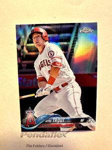2018 Topps Chrome REFRACTOR Mike Trout Los Angeles Angels #100