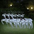 NNEVL Christmas Reindeers 6 pcs White 120 LEDs