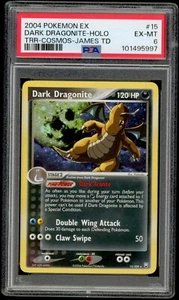 2004 Pokemon Ex Team Rocket Returns Cosmos Holo Dark Dragonite #15 PSA 6 - Picture 1 of 2