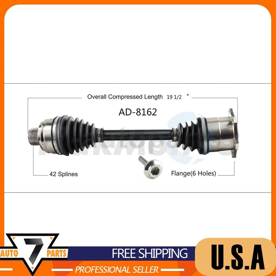 Eje CV del lado del pasajero delantero eje junta CV para Audi A7 Quattro 2018 2017 2016 Foto 1 de 2