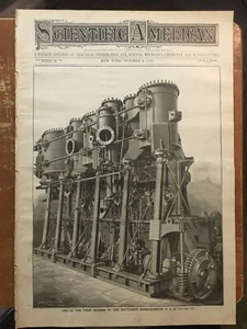 USN Navy Battleship USS Massachusetts 1897 Pompeii Excavation - Foto 1 di 9