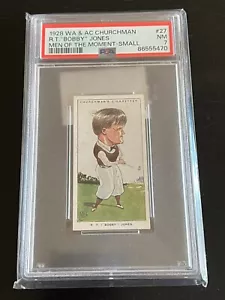 1928 WA & AC CHURCHMAN #27 R . T. BOBBY JONE PSA 7 MEN OF THE MOMENT - SMALL - Picture 1 of 5