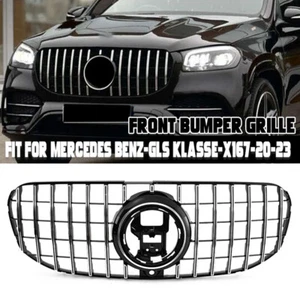Reemplazo de parrilla delantera cromada + negra para Mercedes Benz X167 GLS450 GLS580 2020-22 - Imagen 1 de 11