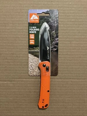 Ozark Trail NARANJA 7,5” Cuchillo Plegable D2 Acero al Carbono Rodamientos de Bolas Reversibles Foto 1 de 4