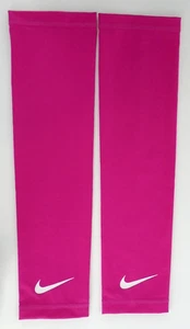 Nike Lightweight Sleeves Adult L/XL DRI-FIT Running Vivid Pink/Silver - Picture 1 of 6