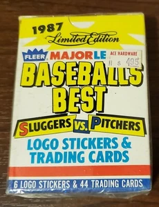 FLEER 1987 Baseball BEST SLUGGER vs. PITCHERS set completo SIGILLATO in fabbrica - Foto 1 di 2