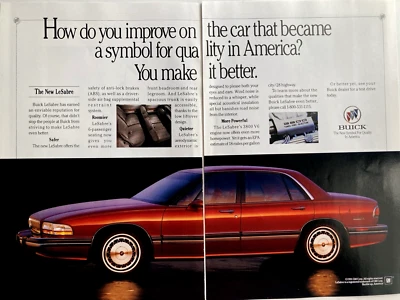 1991 Buick LeSabre Two Page Print Ad - Image 1 of 3