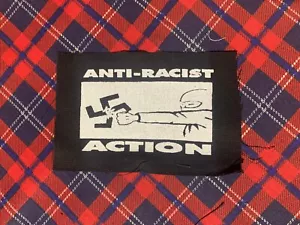 Parche de acción antirracista hazlo tú mismo - corteza punk bandera negra grieta sobrante - Imagen 1 de 1