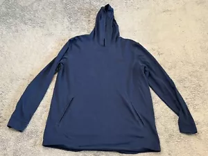 Under Armour UA Rival Jersey Hoodie Mens L Blue Lightweight Pullover Athletic - Picture 1 of 6