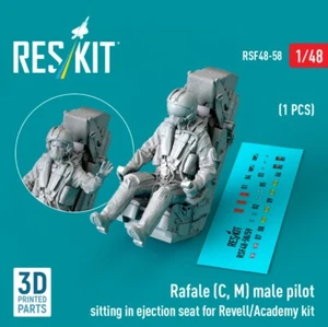 Reskit RSF48-0058 1:48 Rafale (C, M) male pilot sitting in ejection seat - Picture 1 of 2