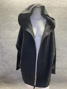 Lauren Ralph Lauren Hoodie XL Gray French Terry Open Front Comfy Core Athleisure - Picture 1 of 14