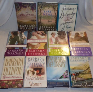 Lot 11 Barbara Delinsky Books HB 1st Editions Family Tree Womans Place Vineyard - Picture 1 of 7