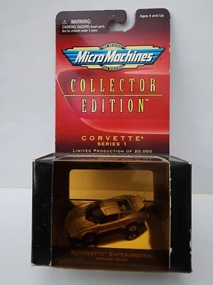 Vintage Galoob Micro Machines Chevrolet Chevy Aerovette Experimental Silver Car - Image 1 of 4
