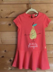 BNWT Joules W_INFJESSICA PINKPER Pink Pear Dress Age 2-3 Years RRP £22.95 - Picture 1 of 7