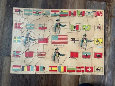 RARE 1900s Milton Bradley Dissected Map of the USA  Two Sided Wood Puzzle - Image 1 of 4