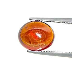 6.51CTS Orange red natural spessartite garnet oval cabochon cut loose gemstones - Bild 1 von 3