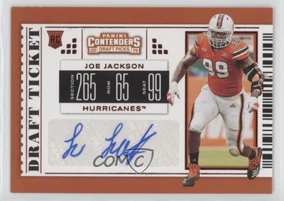 2019 Contenders Draft Picks College Ticket Red Foil Joe Jackson Rookie Auto RC - Image 1 of 2