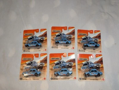 New 2025 Matchbox 1970 Datsun 510 Rally Blue Nissan Lot Of 6 Short Cards - Image 1 of 4