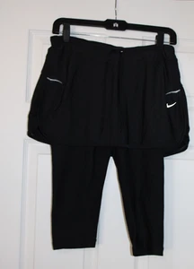 Nike Black DRI  Fit Skort with Leggings Attached REAR POCKET Sz Small - Picture 1 of 4