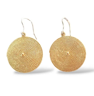 Orecchini Pendenti da Donna Filigrana Sarda Artigianato con Corbula  in Argento - Immagine 1 di 3