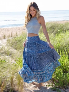 NATURAL LIFE Hanna Convertible Floral Maxi Skirt w/Elastic Boho - Size Medium - Picture 1 of 5